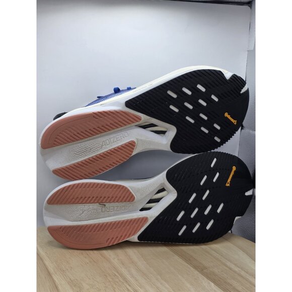 Adidas Adizero Boston 12 Royal Blue Lucid Lemon US Size 10 Women's IF8170 - Picture 8 of 11